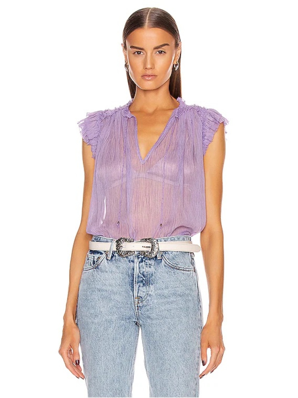 Ulla Johnson clea top lavender purple size 0